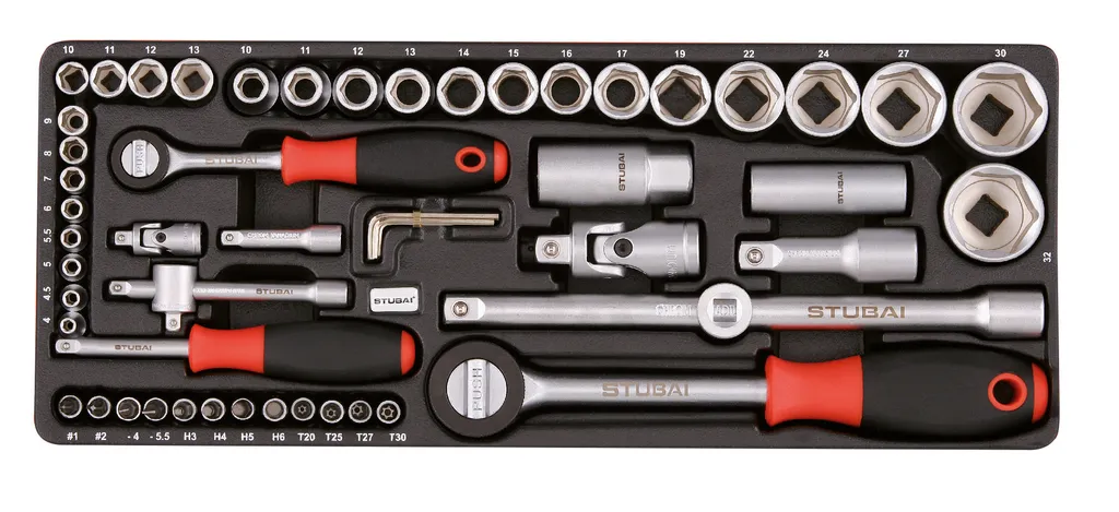 Kit douilles 56 pièces STUBAI pour entretien moteur et montage d'usine