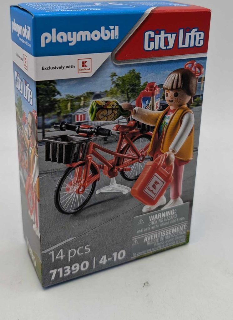 PLAYMOBIL Kaufland 71390 Einkäuferin mit Fahrrad Produktbild 