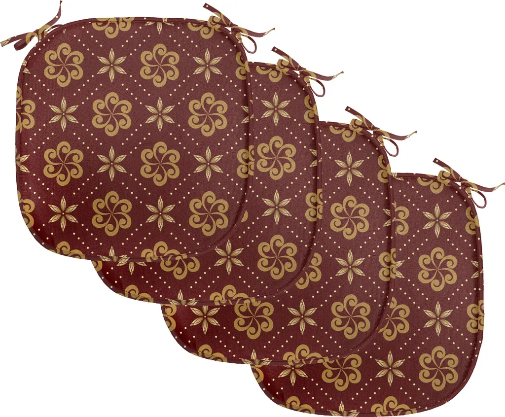 Coussins décoratifs imperméables à motifs fleurs pour chaise de repas