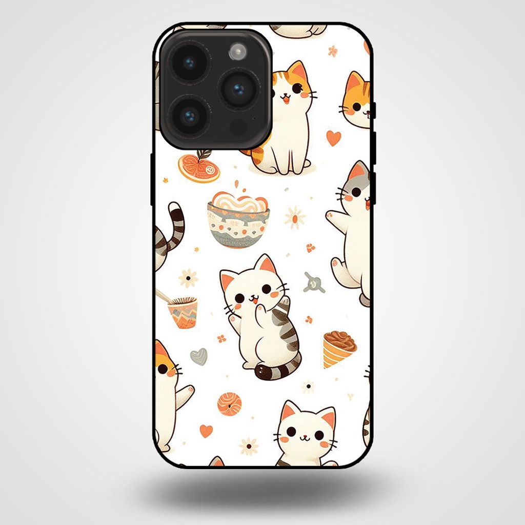 Smartphonica Handyhülle für iPhone 14 Pro Max mit Katzendruck - TPU Rückseitenschutzhülle Katzen Design