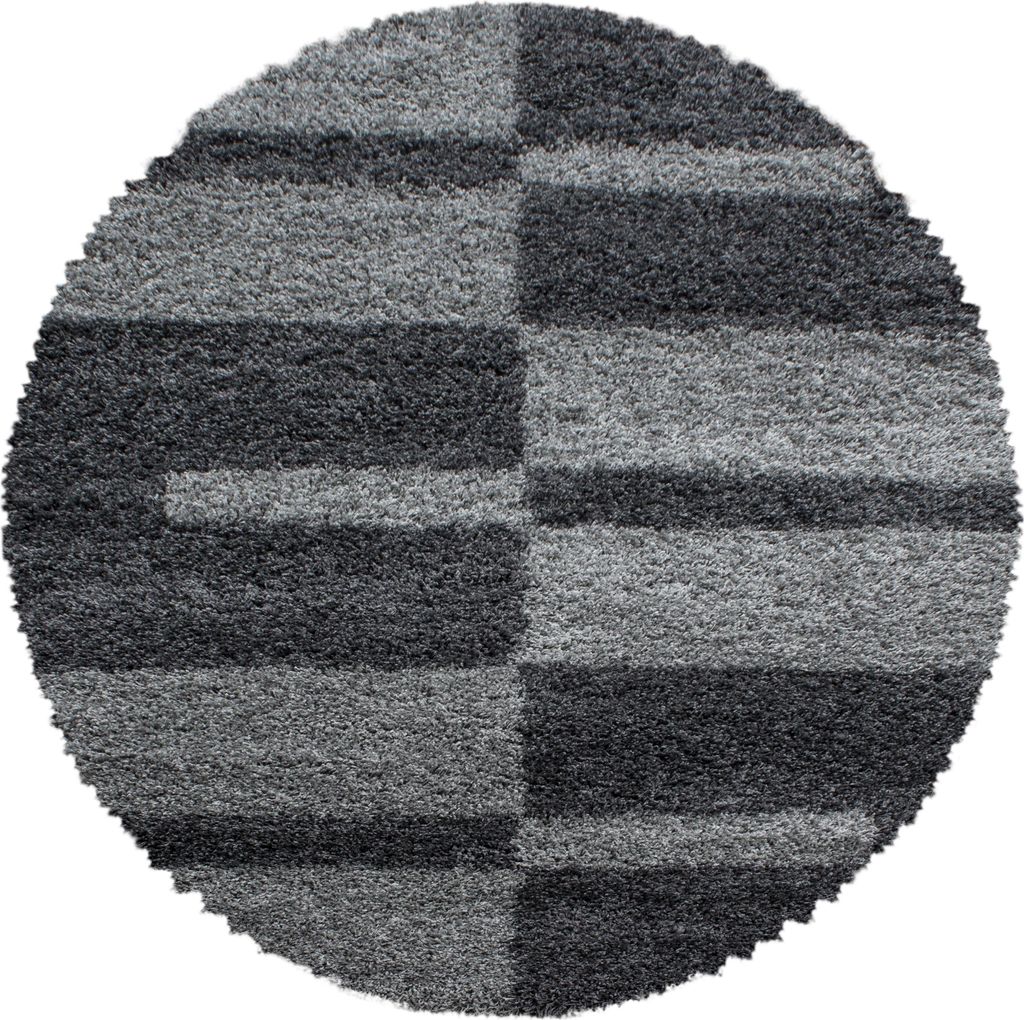 Gala Shaggy teppich hochflor rund Ø 200cm grau