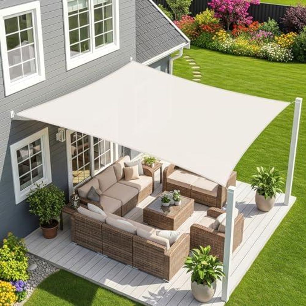 Sunnylaxx 3x4m Sonnensegel Rechteckig, Wasserdicht Produktbild 