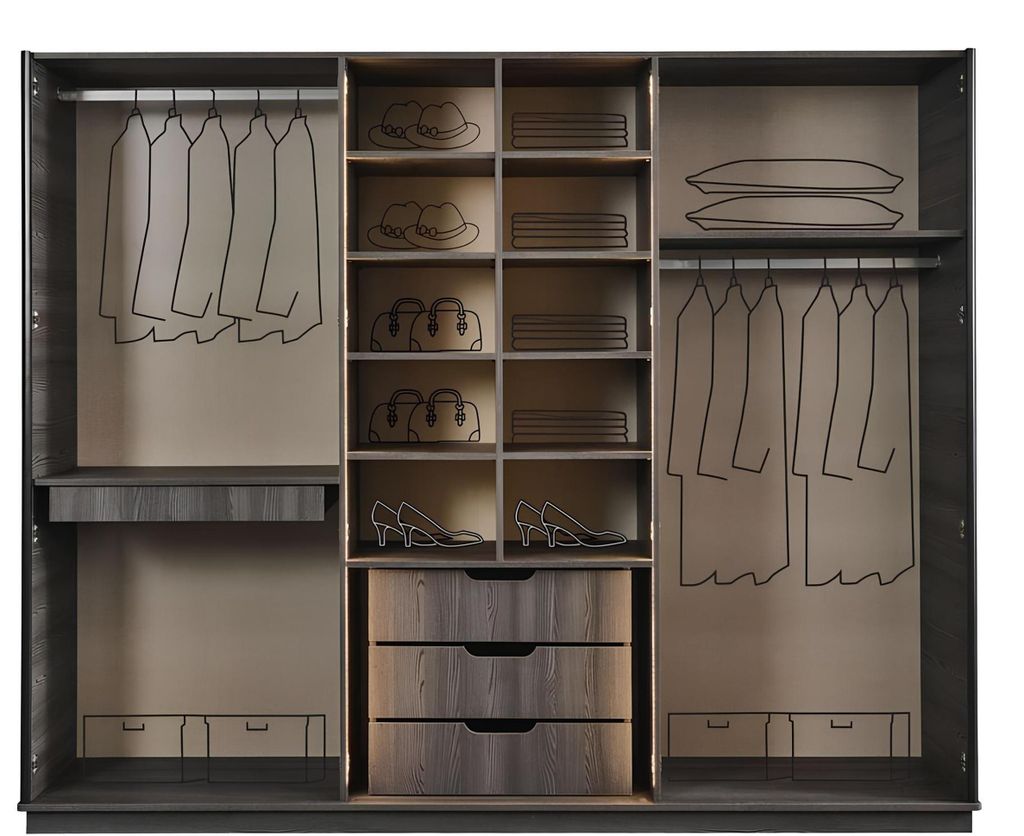 Schwarzer Kleiderschrank Luxus Schränke Schlafzimmer Schrank Holz Möbel