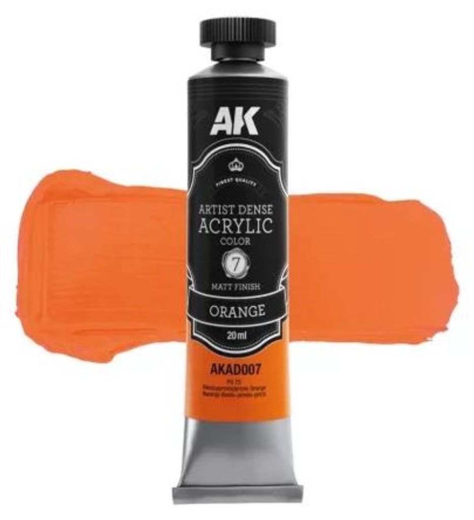 AK Interactive ARTISTIC DENSE ACRYLIC COLOR ORANGE 20ml (AK-AD007)