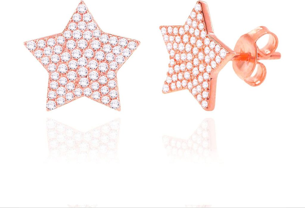 Karisma 1 Paar Damen Silber Stern Ohrstecker Zirkonia Stein Produktbild 