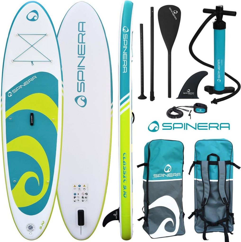 SPINERA SUP CLASSIC 9.10 PACK 2 iSUP aufblasbar Surfboard, Stand Up Paddle 300cm