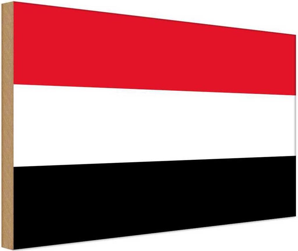vianmo Holzschild 20x30 cm Jemen Yemen Flagge Fahne Wappen