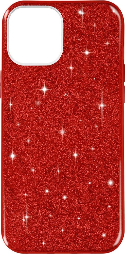 Glitter Handyhülle für Apple iPhone 14 Plus – Rot