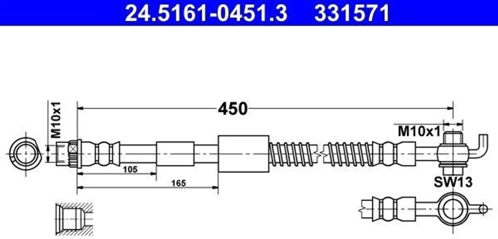 Flexible de Frein OE 4806 N1 ATE pour PSA - Haute Sécurité et Résistance