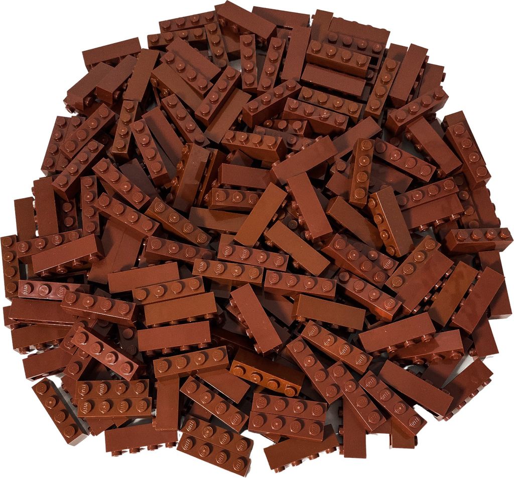LEGO® 1x4 kocky Vysoké kocky Červená hnedá - 3010 NEW! Obrázok produktu 