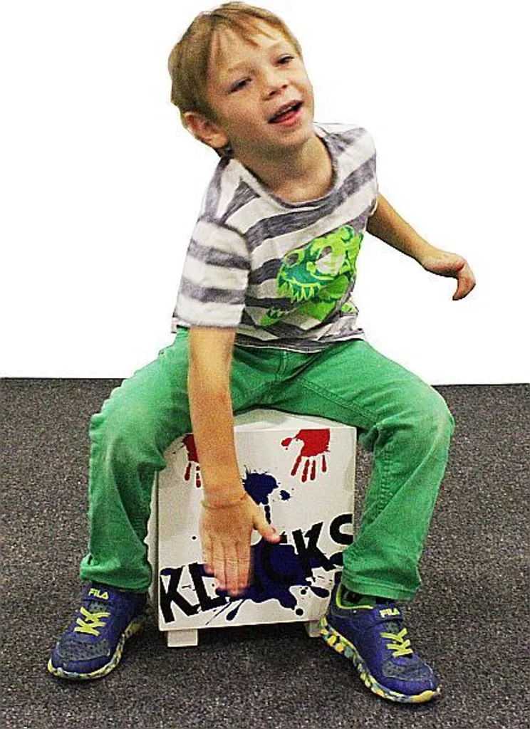 Tabouret de Tambour pour Enfants Klacks blanc - Cajon d'Eveil Musical baff