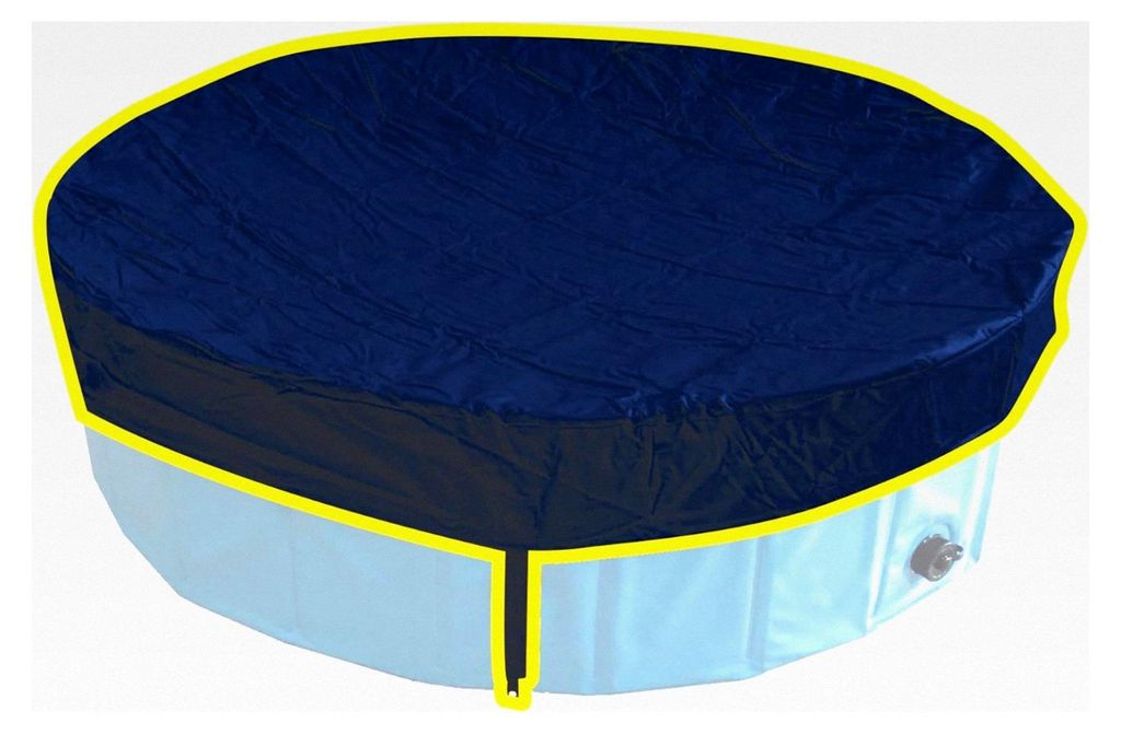 Poolabdeckung für Hunde, wasserdichtes und robustes PVC, runde Form