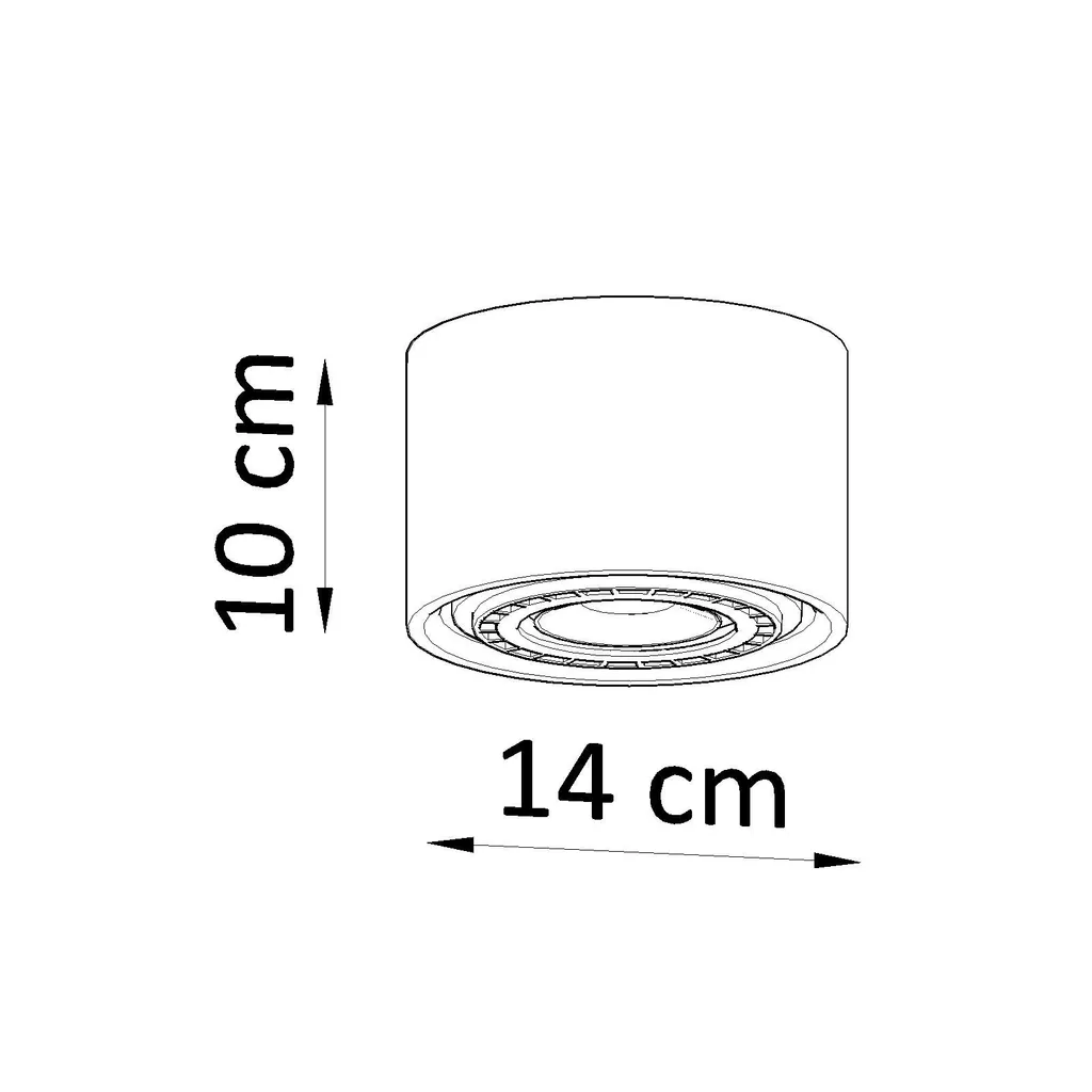 Plafond BASIC 1 Legno Naturale Sollux - Lampada Soffitto GU10 10x14x14 - 4