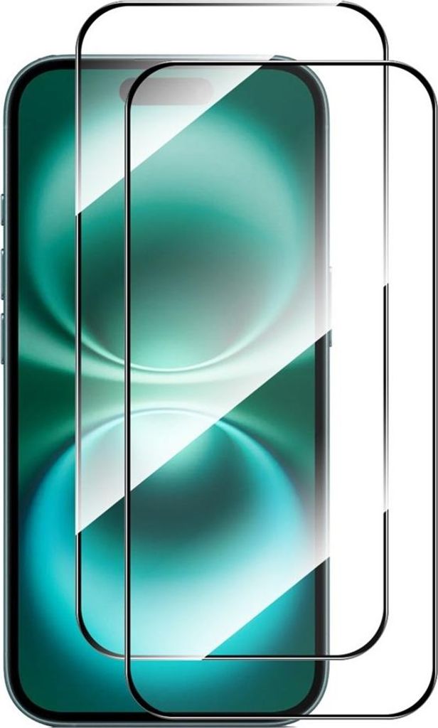 iPhone 17 Pro Displayschutz - ENKAY Full-Cover 9H Panzerglas Doppelpack - Schwarz