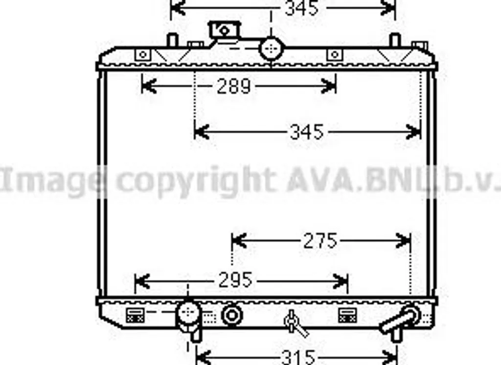 AVA SZ2112 Radiateur Moteur OE 4709363 pour Opel Agila B Essence