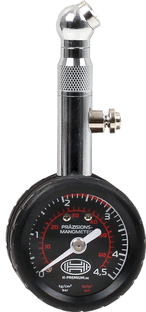 HEYNER Reifendruckprüfer Luftdruckprüfer Manometer Kontrollsystem für Reifen bis 4,5 bar Druckprüfer für Auto Fahrrad und Motorrad