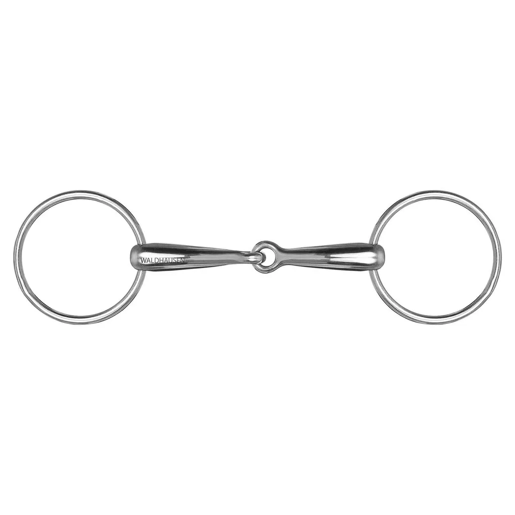 Mors simple deux anneaux massif 16 mm canon 13,5 cm pour cheval
