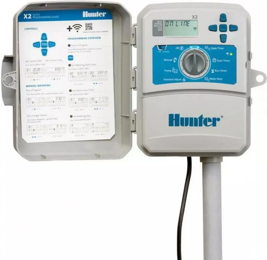 Programmateur d'arrosage Hunter X2-801E pour 8 zones de jardin extérieur