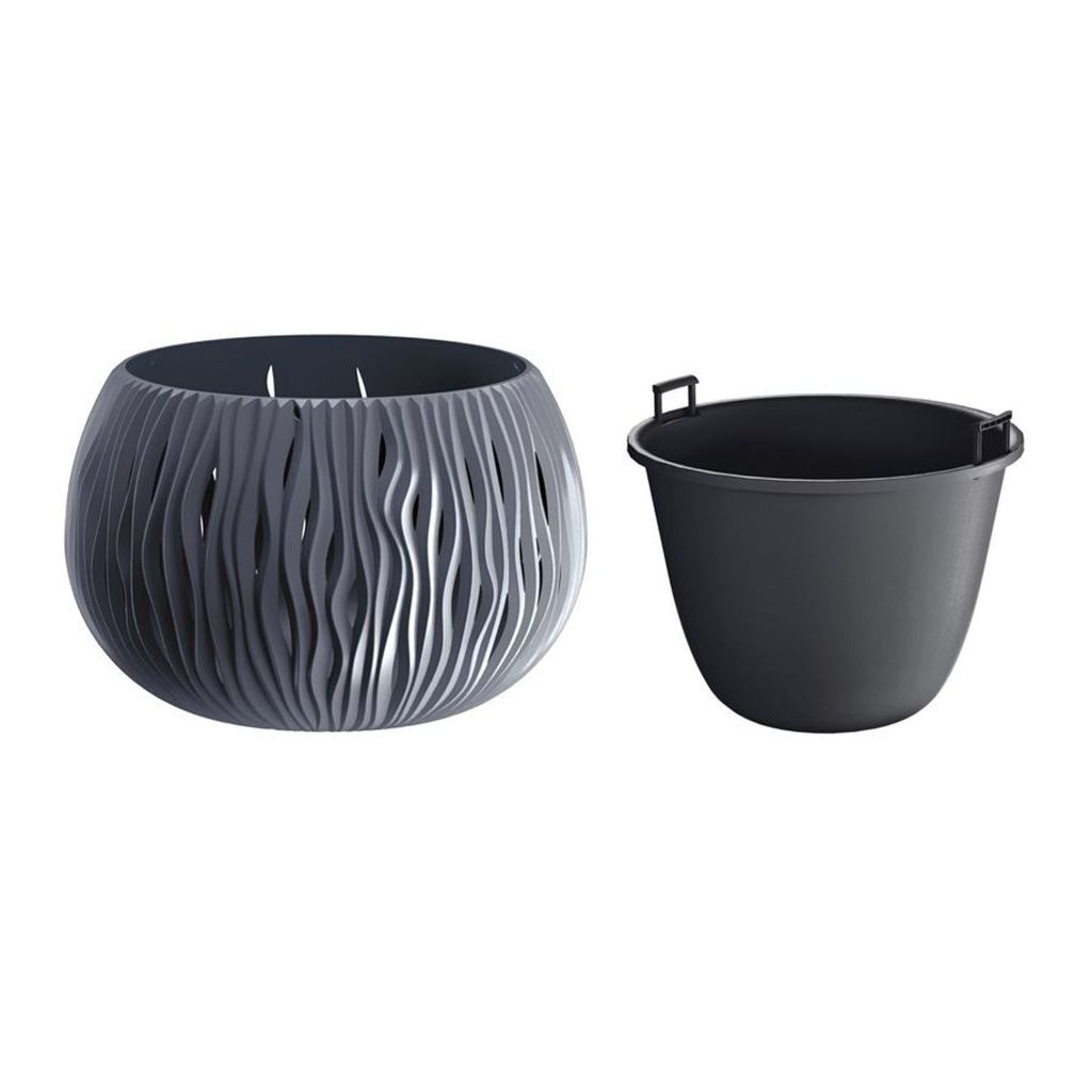 kvetináč 29cm BOWL SANDY DSK290-405U sivý plastový Obrázok produktu 