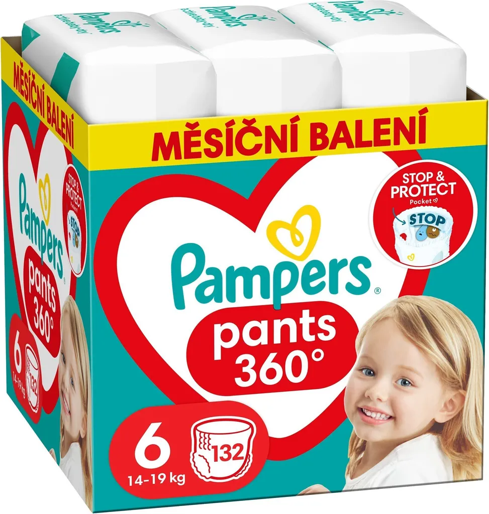 Pampers Pantalon Taille 6 Baby-Dry - Pack 132 Couches Culottes Bébé