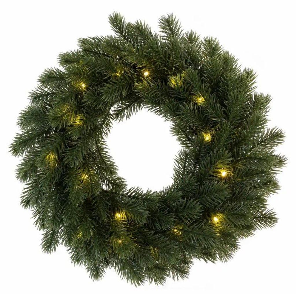 Wianek świąteczny 20 LED 6h bateria z timerem Ø40cm Zdjęcie produktu 