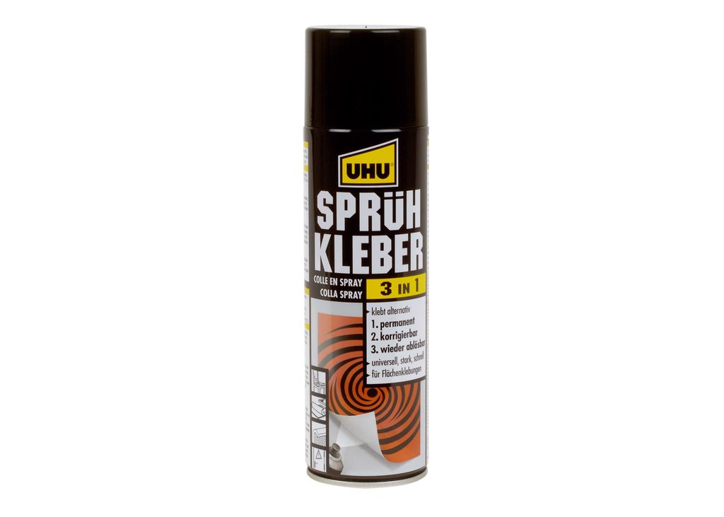 Uhu Sprühkleber 3in1 universeller Klebstoff für Flächenbeklebung 500ml