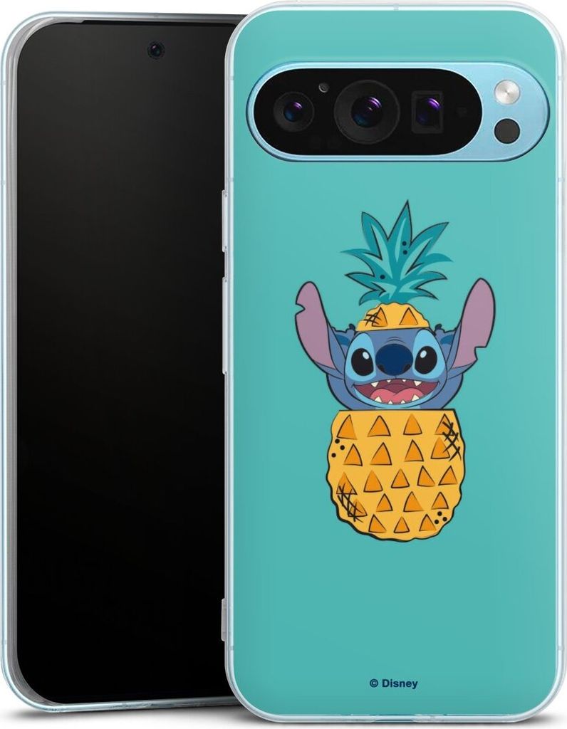 DeinDesign Handyhülle für Google Pixel 9 Pro XL Silikon Hülle Case Smartphone Schutzhülle Ananas Disney Lilo & Stitch