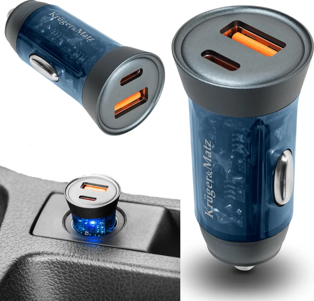 Caricatore Auto Mini 30W USB C Alluminio | Ricarica PD 3.0 Rapida