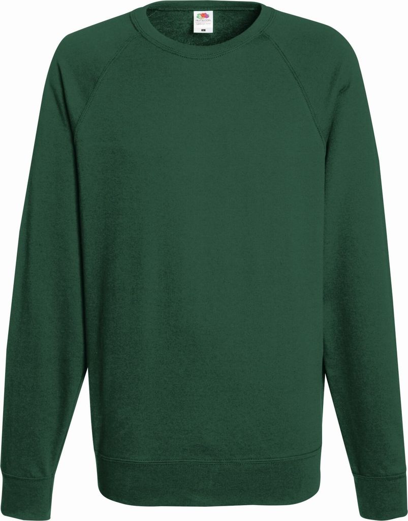 Raglan Sweater | Fruit of the Loom (FOL62138), Farbe:bottle green, Größe:M