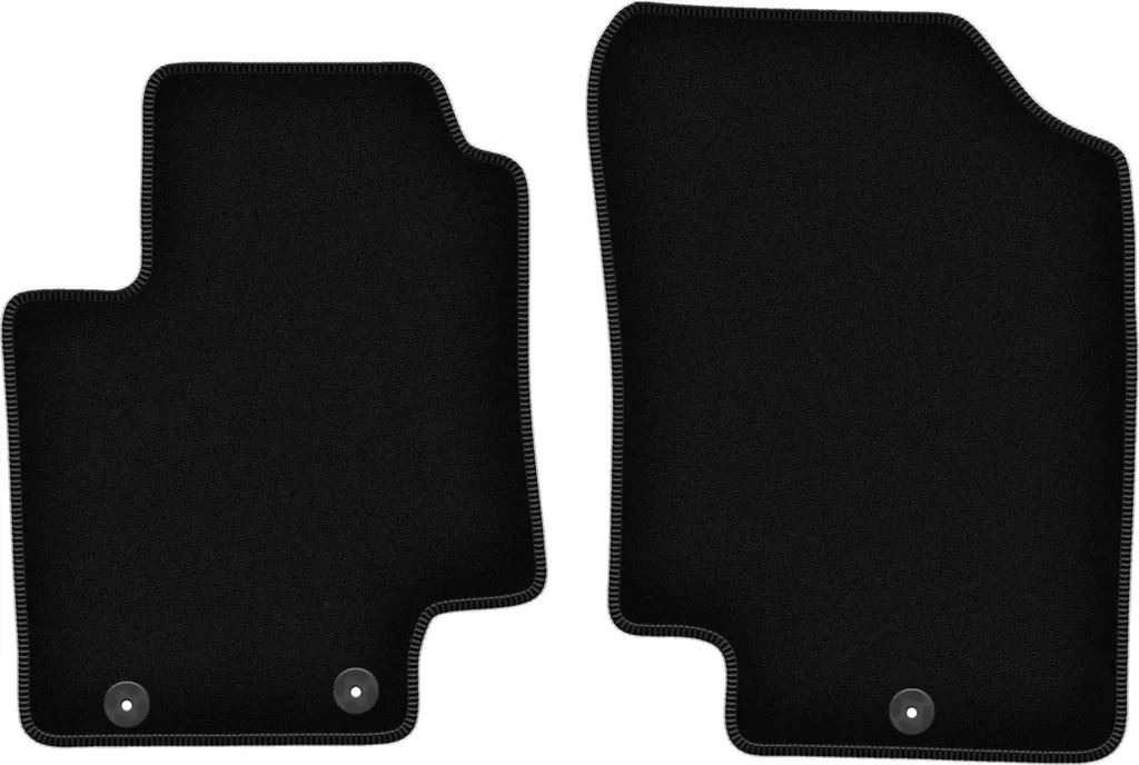 Set 2 Tappeti Anteriori Hyundai i20 2008-2014 Velluto Nero con Clip