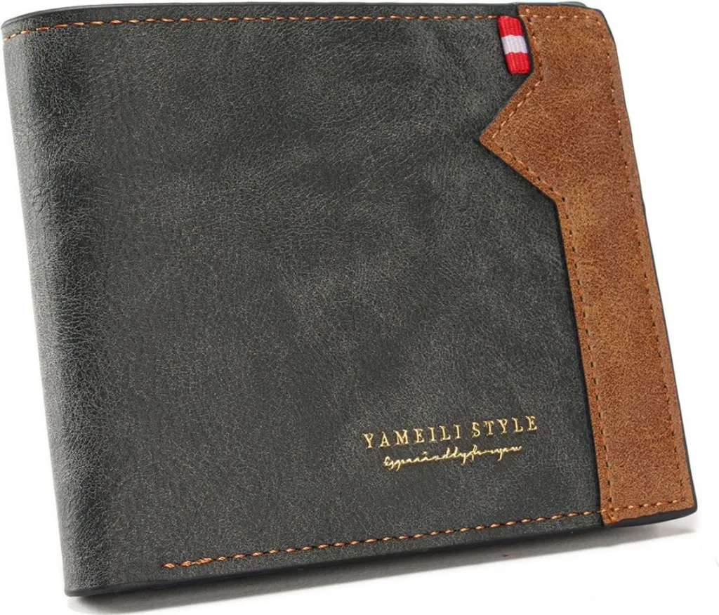 INF Portafoglio Sottile Uomo Nero | Bifold Elegante Porta Carte