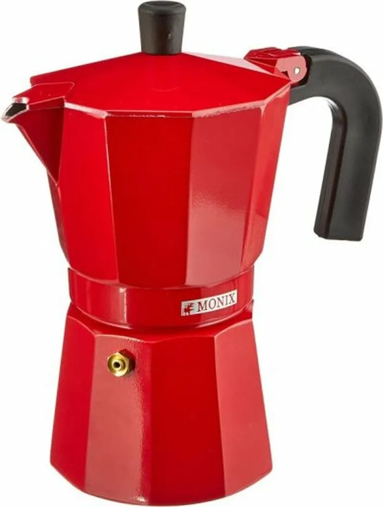Caffettiera Monix 6 Tazze Alluminio Fragola: Il Tuo Risveglio Colorato