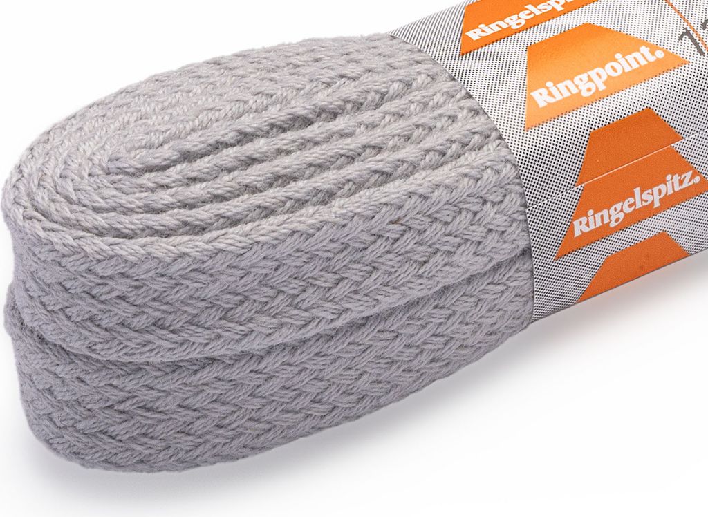 RINGELSPITZ - Flach Sport Schnürsenkel – Robust und Stylisch - 100 cm, hellgrau