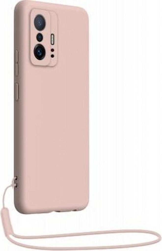 BigBen Connected, Hülle für Xiaomi 11T / 11T Pro aus Silikon mit passender Handschlaufe, Rosa