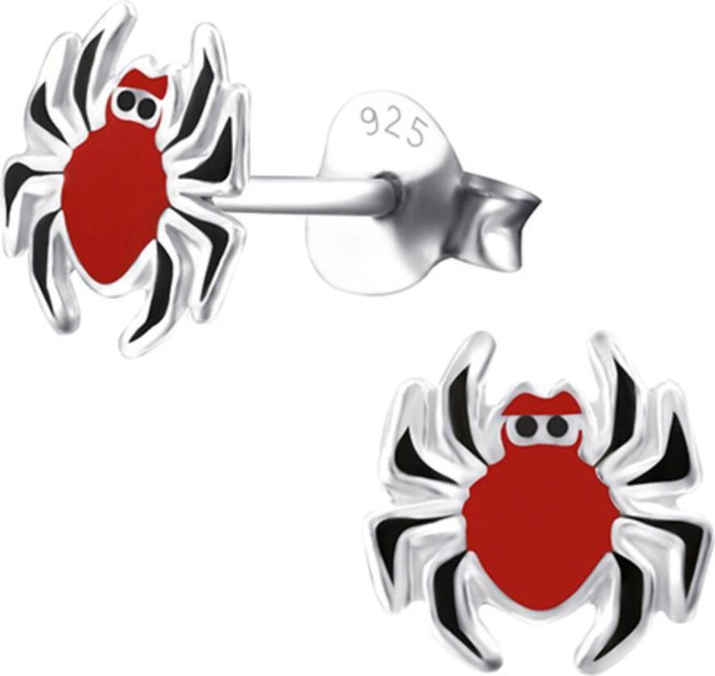 Kinder-Ohrstecker: 925 Silber Ohrringe „Halloween“ Spinne