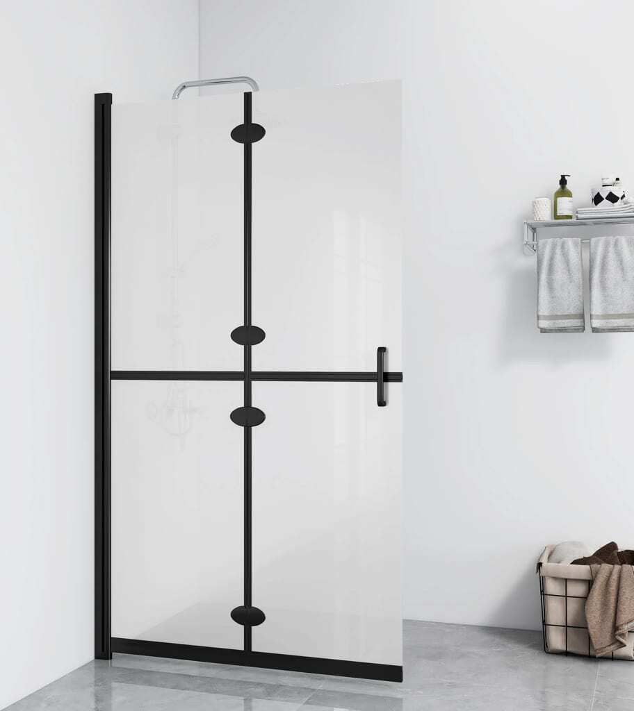 "im Angebot" Faltbare begehbare Duschwand ESG-Glas mattiert 70x190 cm - Duschabtrennungen CC958