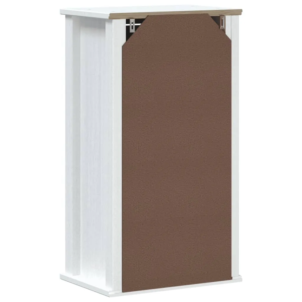Pensile Bagno Bianco BERG in Legno Pino Massello 40cm | Stile e Relax - 7