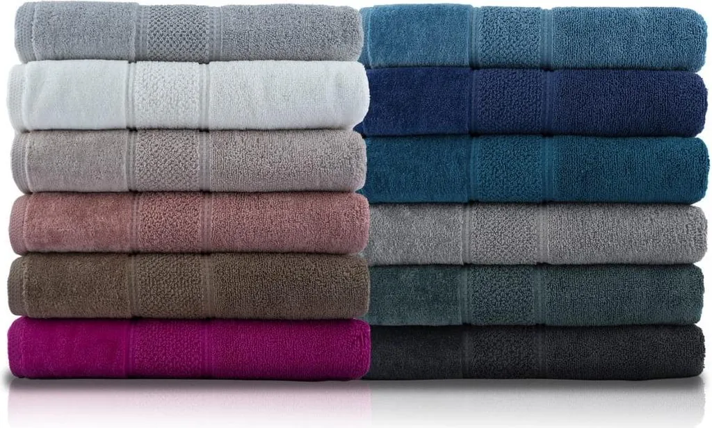 Set Asciugamani Mario Detexpol 30x50 Grigio 480g/m2 Spugna Cotone - 2