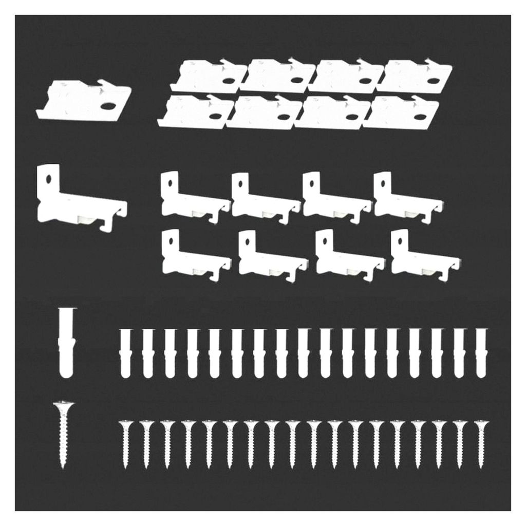 Zubehör für Vorhangschienen (Decken- und Wandhalterungen), Weiß
