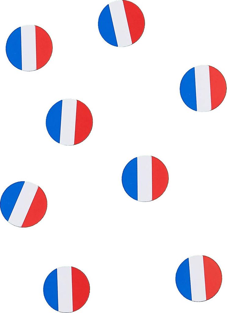 Tisch-Konfetti Frankreich Fanartikel 150 stück blau-weiss-rot 18g -