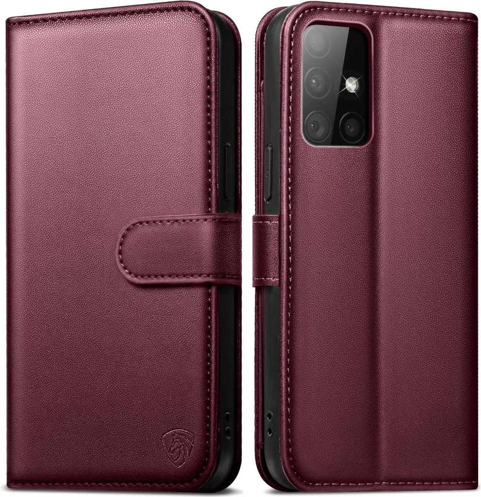 Housse Samsung A51 Bordeaux pour le Voyage avec Protection RFID Totale