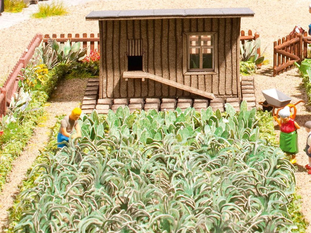 NOCH Gemüsegarten-Set, mit Miniatur Pflanzen, ideal für Produktbild 