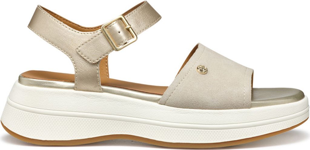 GEOX Sandalette SPHERICA ECUB, Rauleder, Beige, Damen