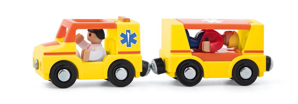Wagony do torów kolejowych - Ambulans, 4 szt Zdjęcie produktu 