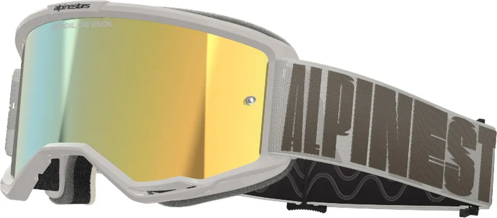 Masque Alpinestars Vision 5 Hollow Sable avec Écran Plexiglas Doré Miroir