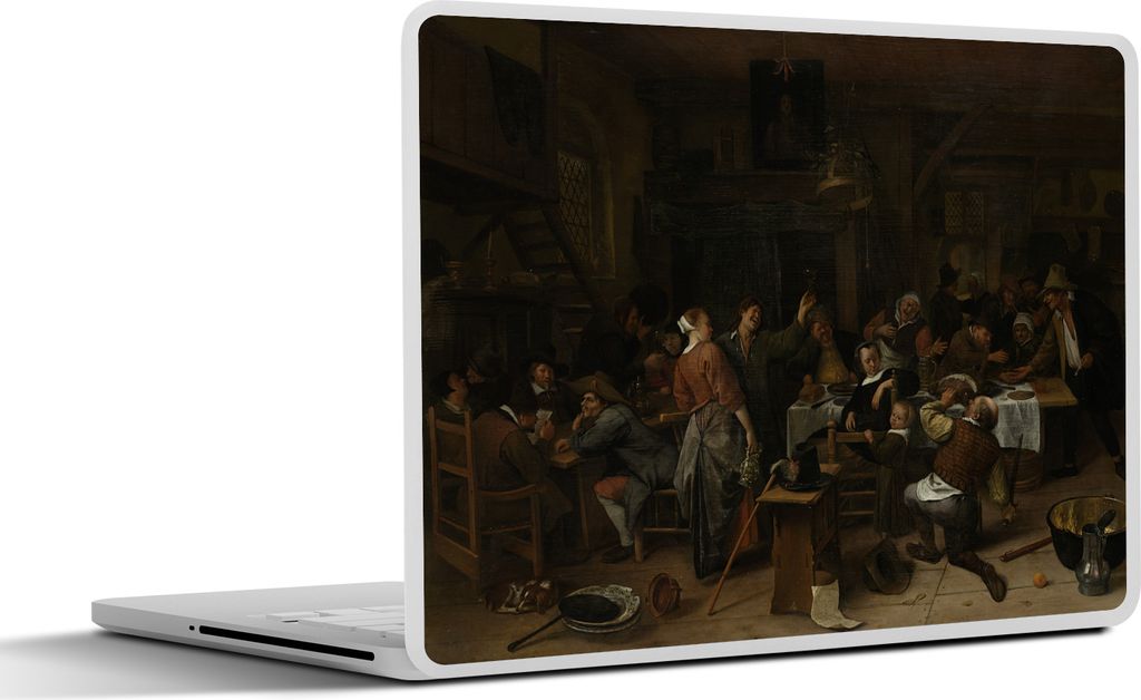 MuchoWow Laptop Aufkleber Sticker Cover Prinsjesdag - Jan Steen 36.5x27.5 cm - Laptop-Sticker