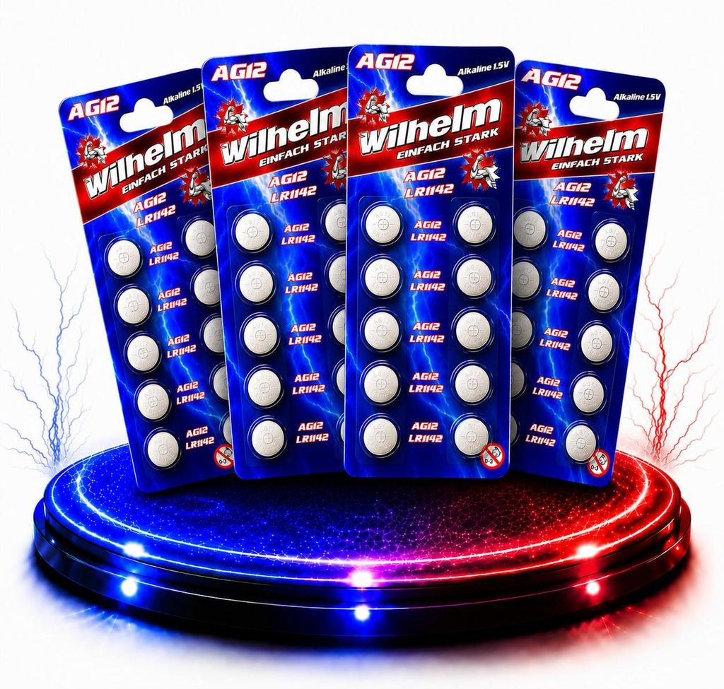 40 X Wilhelm AG12 LR43 - L 1142 - 186 - V12GA Produktbild 