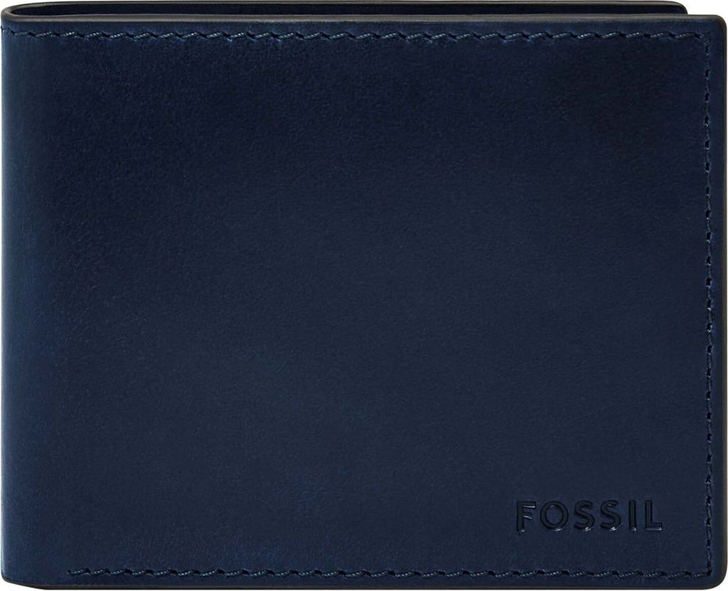 FOSSIL Geldbörse Derrick Bifold With Flip ID Insignia Blue dunkelblau