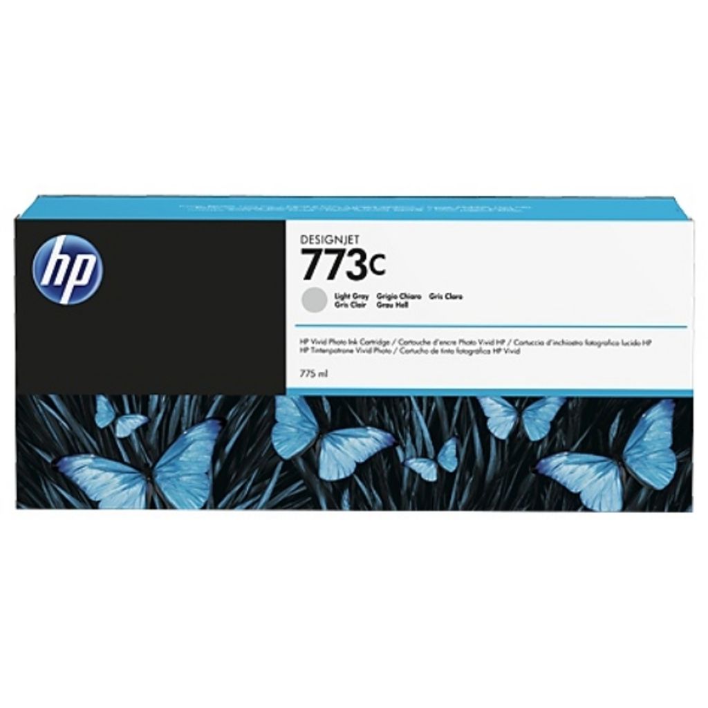 HP 773C Hellgrau DesignJet Tintenpatrone, 775 ml, HP DesignJet Z6600 Produktionsdruckerserie; HP DesignJet Z6800 Foto-Produktionsdruckerserie, Ther...
