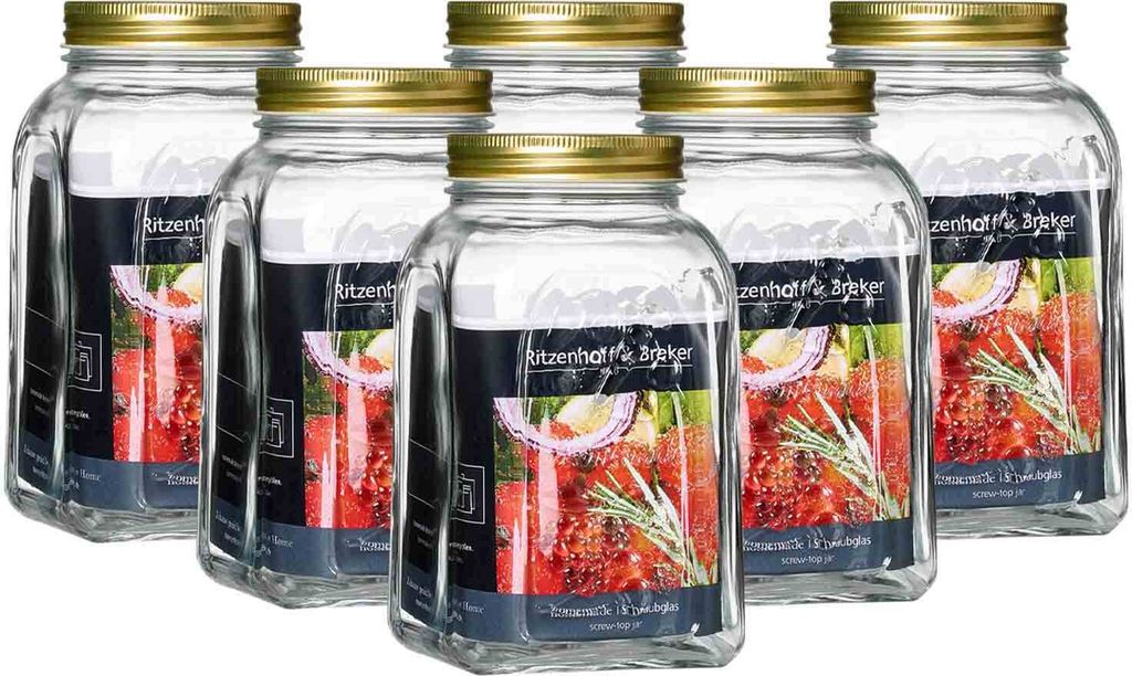 Ritzenhoff & Breker Homemade Einmachglas 1,5 l 6er Set